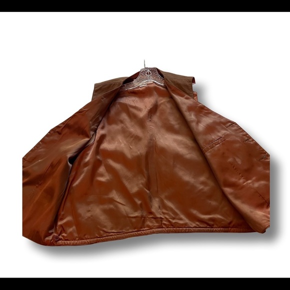 Skully brown leather vest! - Picture 4 of 4